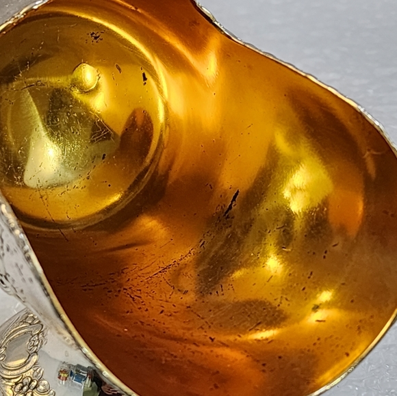 Vtg Raimond Victorian Pedestal Silver Plated Sugar Scuttle with Scoop - Picture 5 of 15